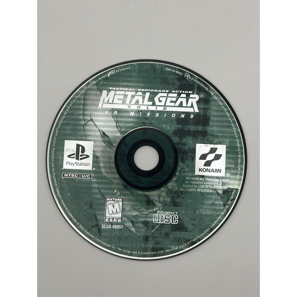 Sony PlayStation 1 PS1 Disc Only TESTED Metal Gear Solid: VR Missions Polished